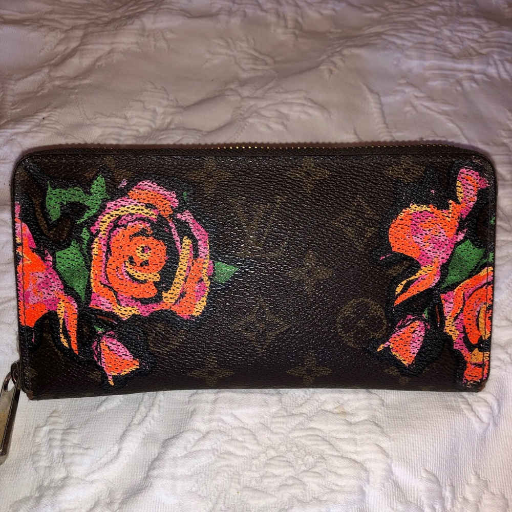 Hand painted Louis Vuitton wallet
